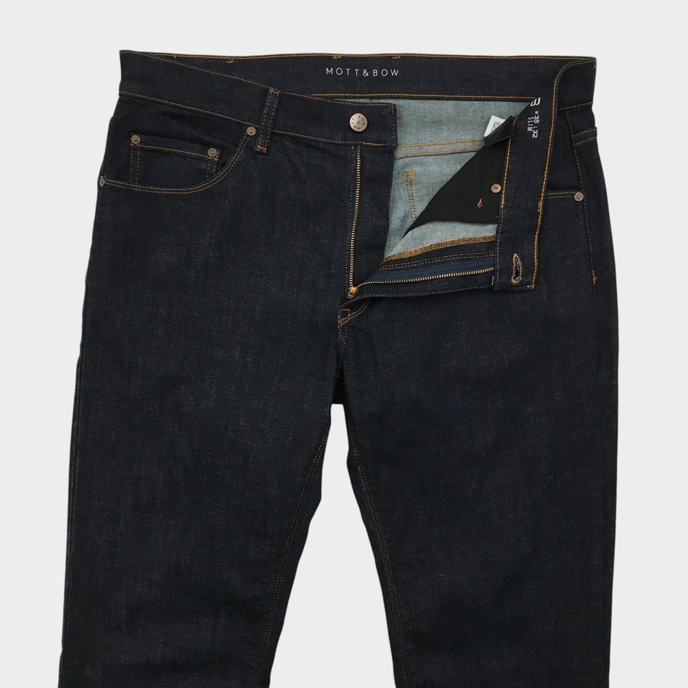 Mott & Bow Mens Crosby Slim Fit Dark Wash Indigo Denim Jeans 34x32